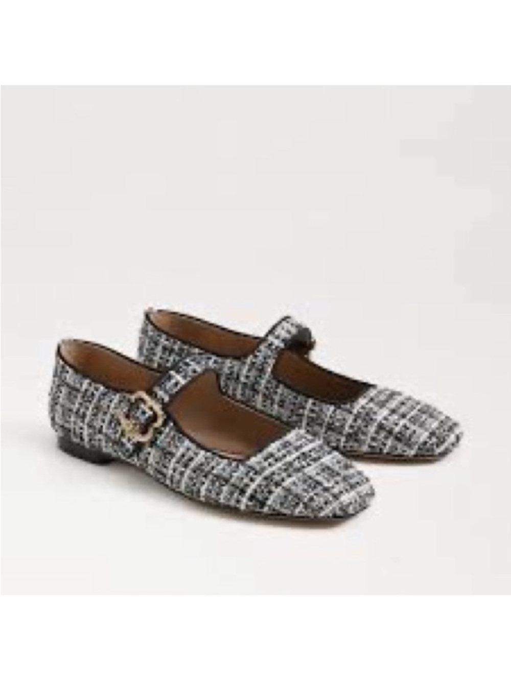 Sam Edelman Michaela Tweed Mary Jane Flats with Buckle Strap size 8